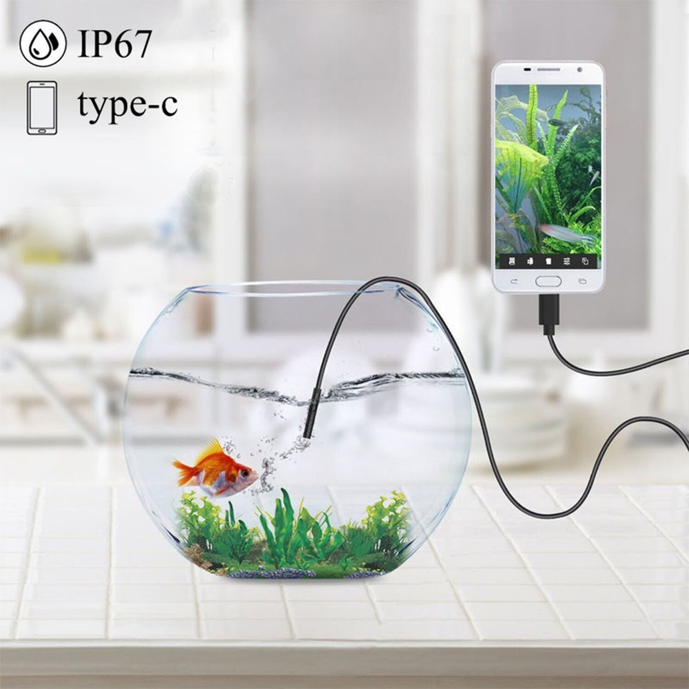 2M 5.5mm 6LED Endoscope Android Type-C Borescope Waterproof Inspection Camera