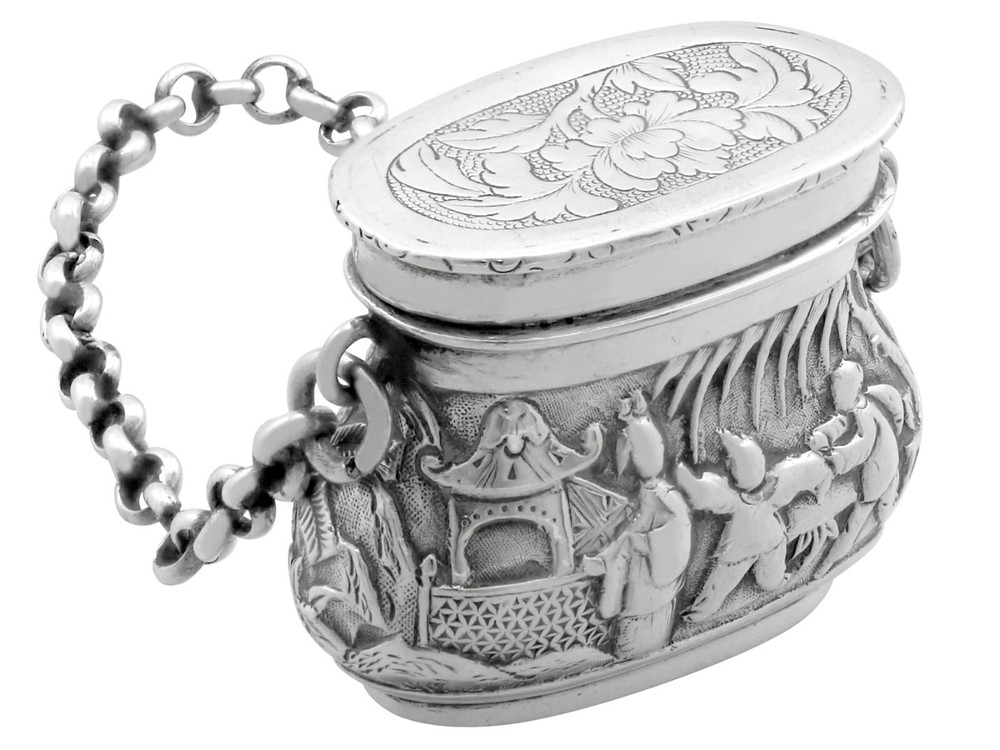 Antique Chinese Silver Vinaigrette