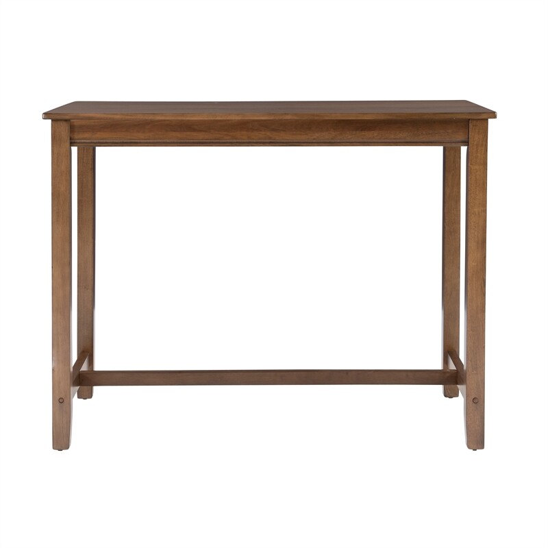 Linon Claridge 36" Wood Counter Height Pub Table in Rustic Brown