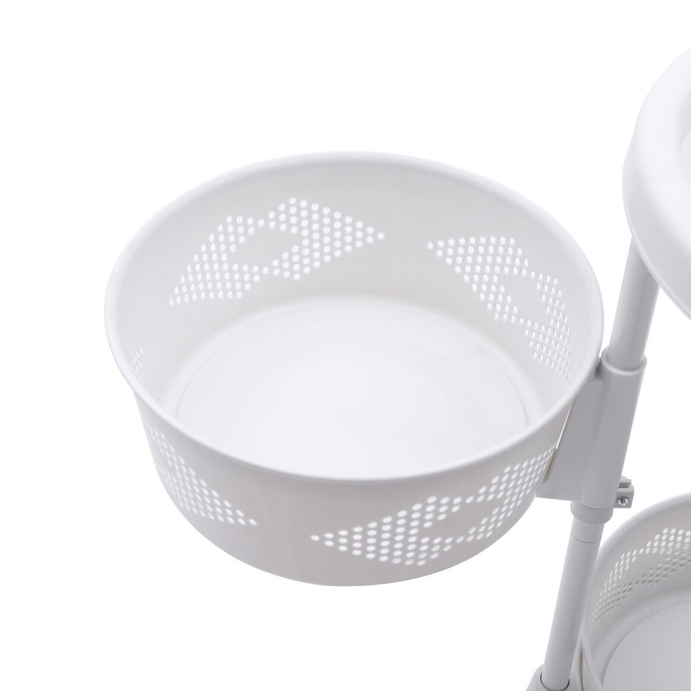 Multi-Layer Storage Shelves Kitchen Storage Cart Rotating Basket Vegetable Rack