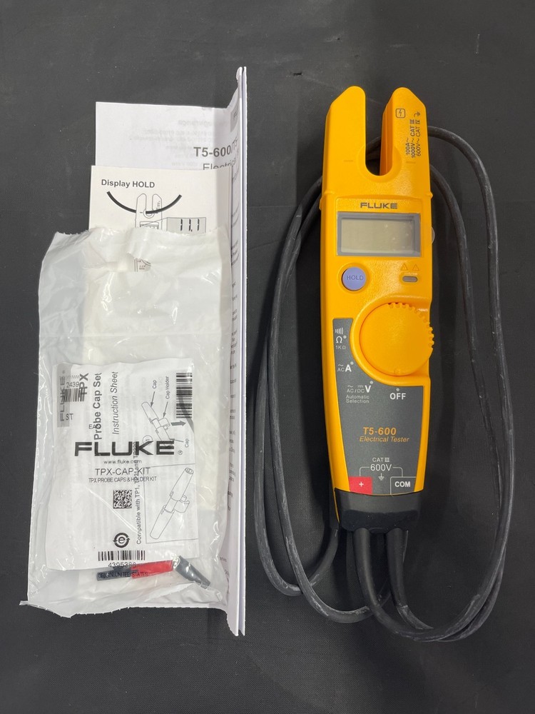 Fluke T5-600 Electrical Voltmeter, Continuity and Current Tester - Open Box