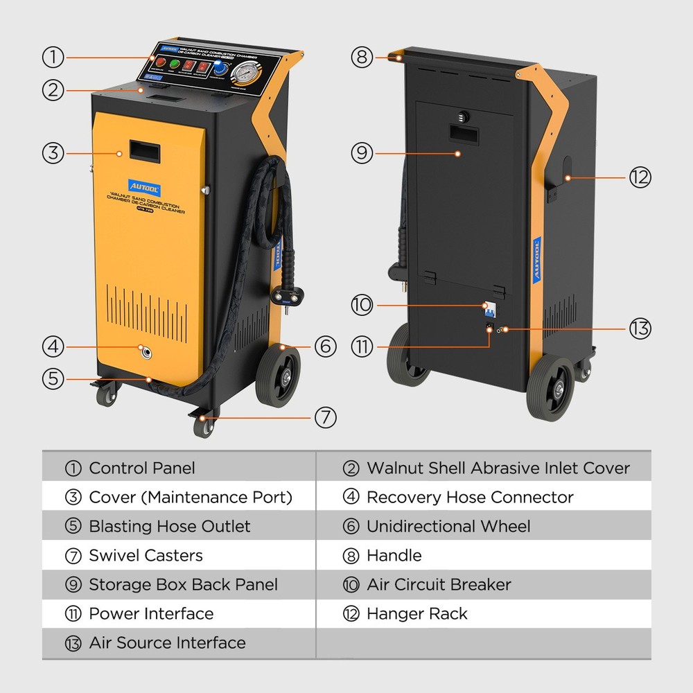 Walnut Sand Blasting Blaster Engine Combustion Chamber Carbon Cleaning Machine