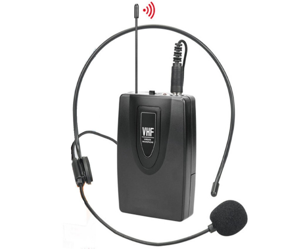 Wireless Headwear Microphone Headband Transmitter Headphone Receiver