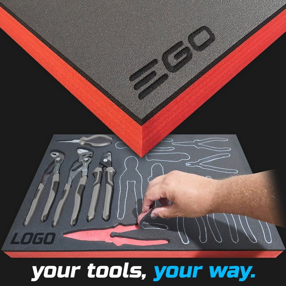 EGO shadow foam tool tray insert storage organizer toolbox tool kit set