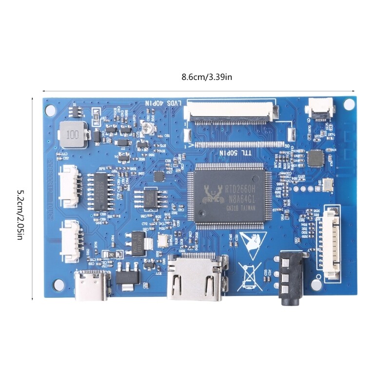 40pin LVDS Driver Board LCD Screen Controller Module Board 1-channel for 7" 8"