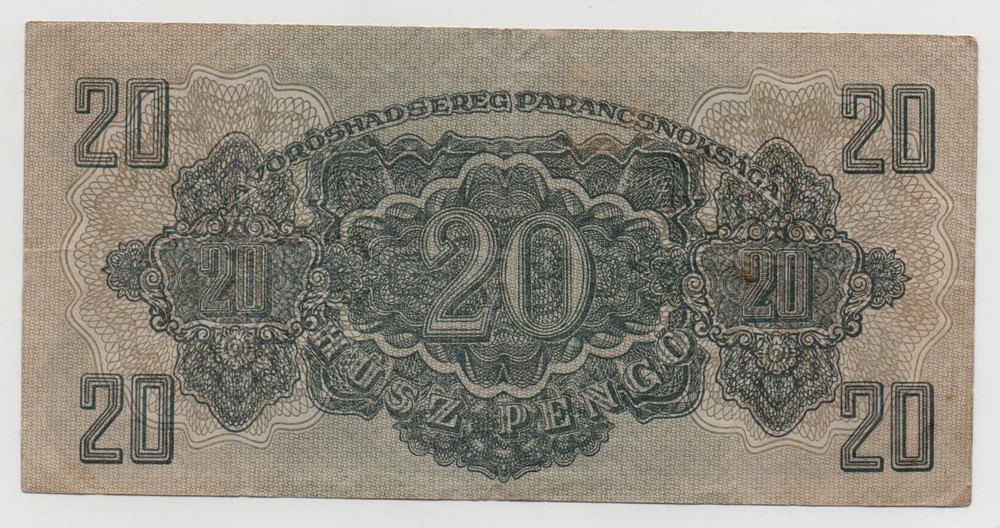 HUNGARY 20 PENGO 1944 PICK M6 LOOK SCANS