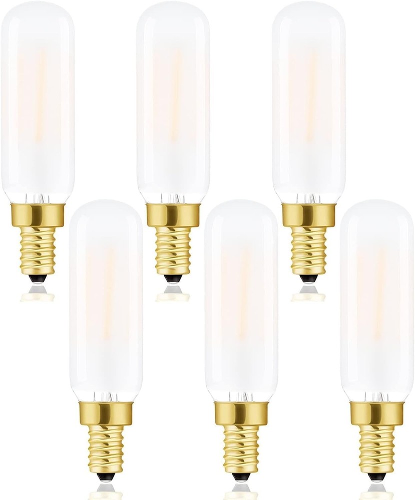 Frosted T6 Bulb E12 Dimmable Edison Light Bulbs 25W Soft White 3000K E12 Cand...