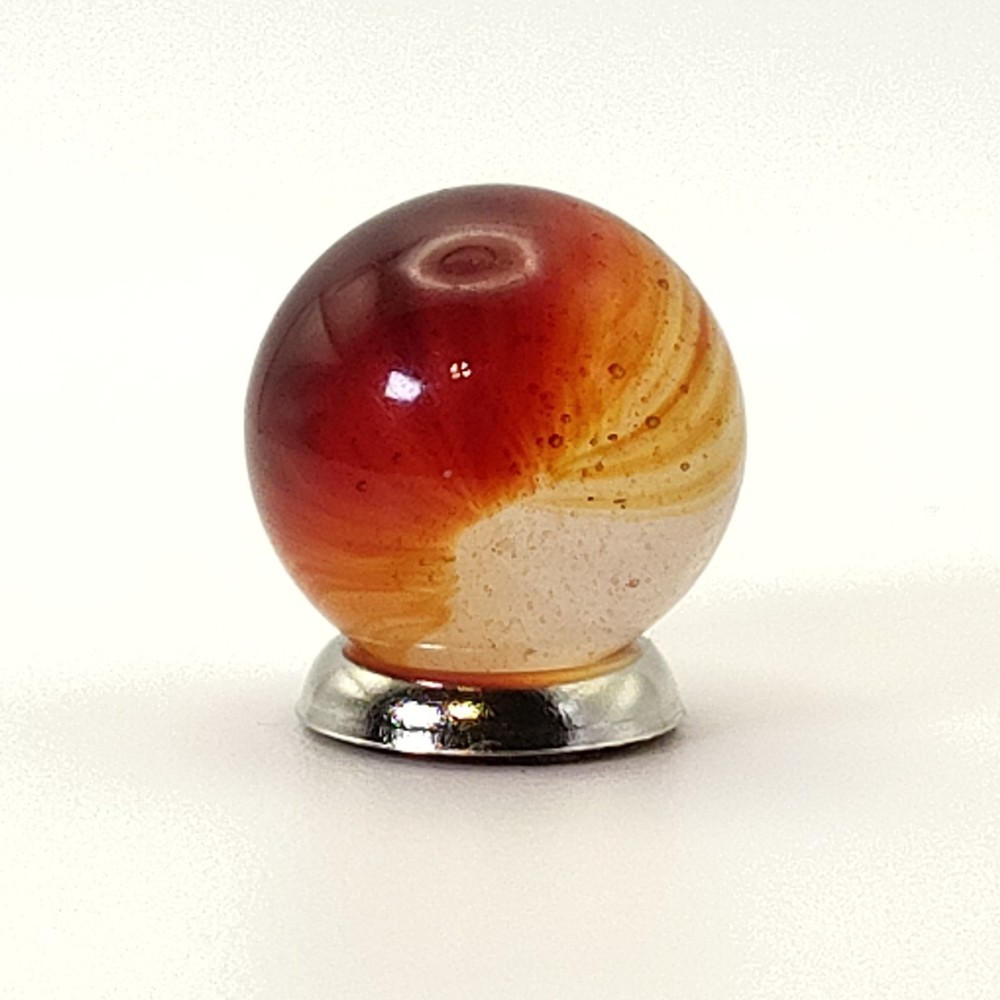 5/8" Master Marble Sunburst Deep Ruby Red & Clear NM+