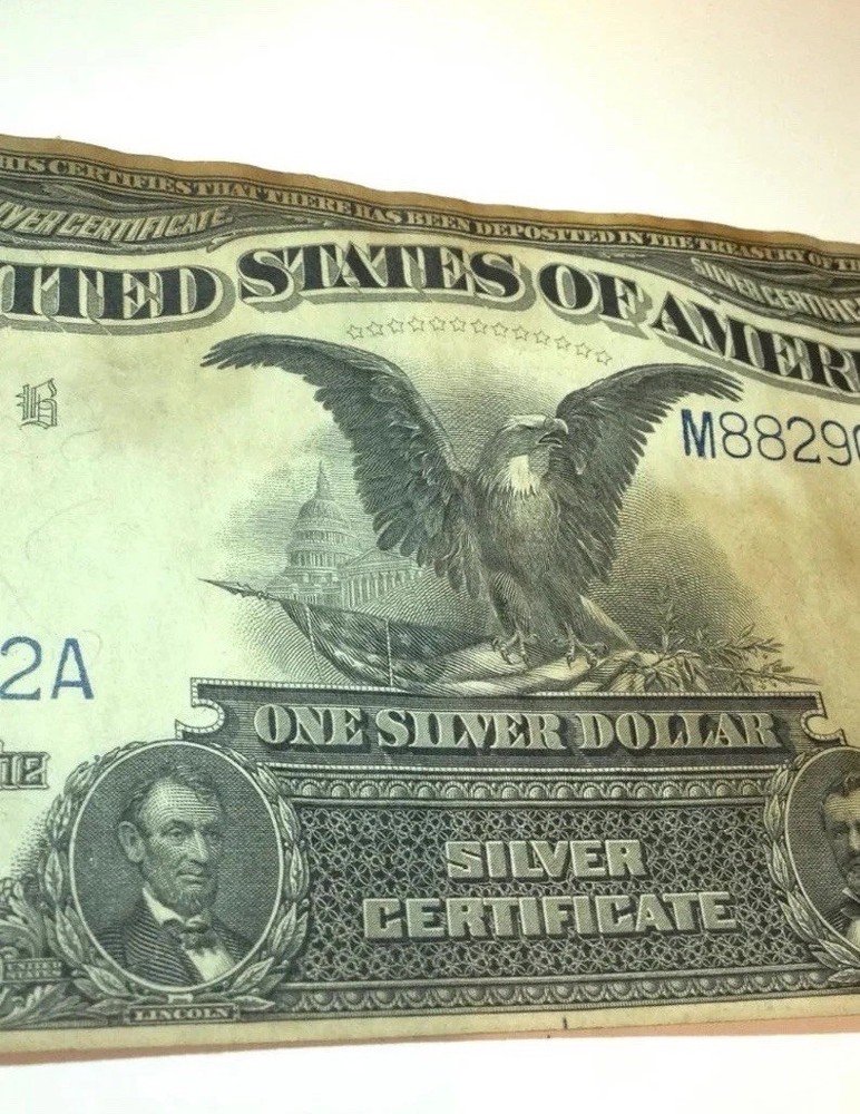 1899 $1 Black Eagle Silver Certificate Large Size- Superbly Nice Looking & Crisp