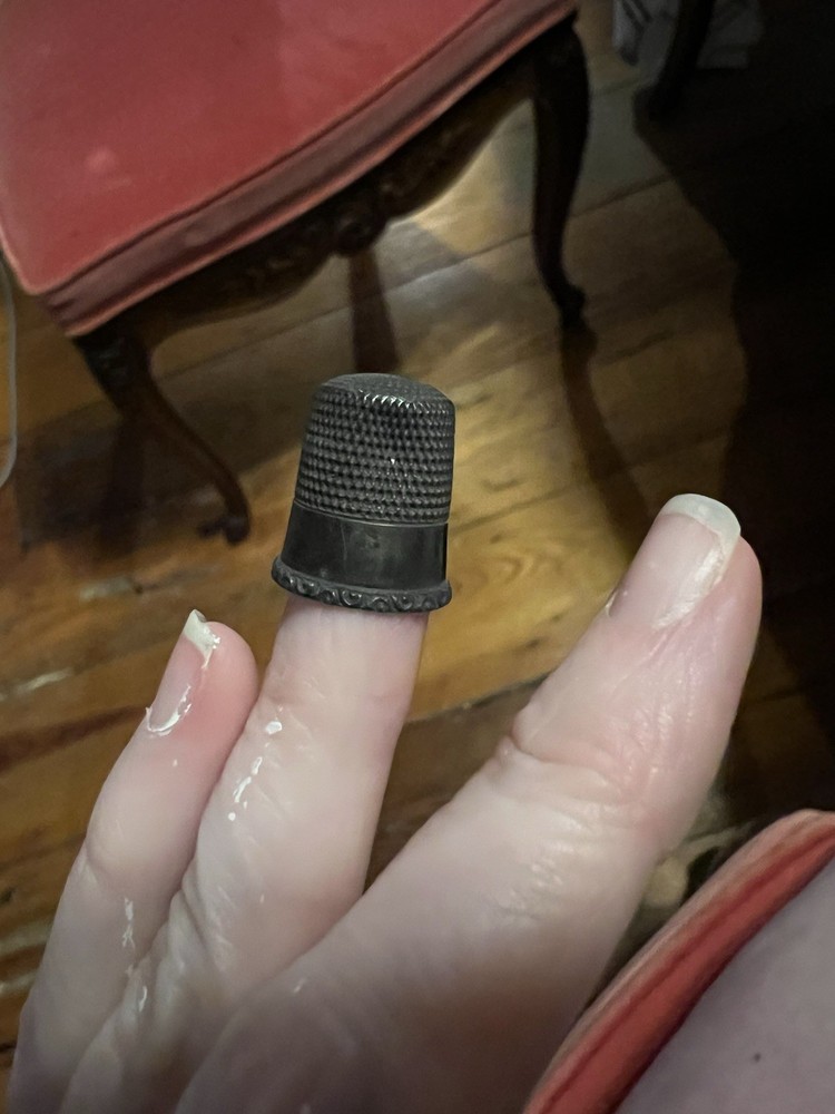 Small Dented Sterling Silver 5/8” Tall Thimble