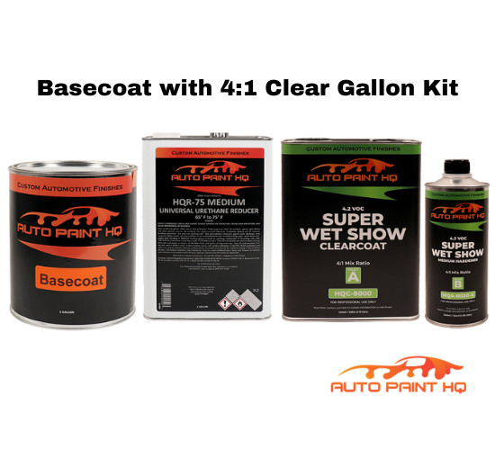 BMW 060 Polaris Silver Basecoat Clearcoat Complete Gallon Kit