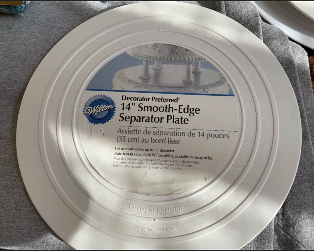 New Wilton Decorator Preferred Smooth Edge Round Cake Separator Plate Multi Size