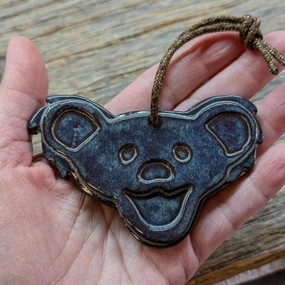 Grateful Dead Dancing Bear Ceramic Clay Ornament