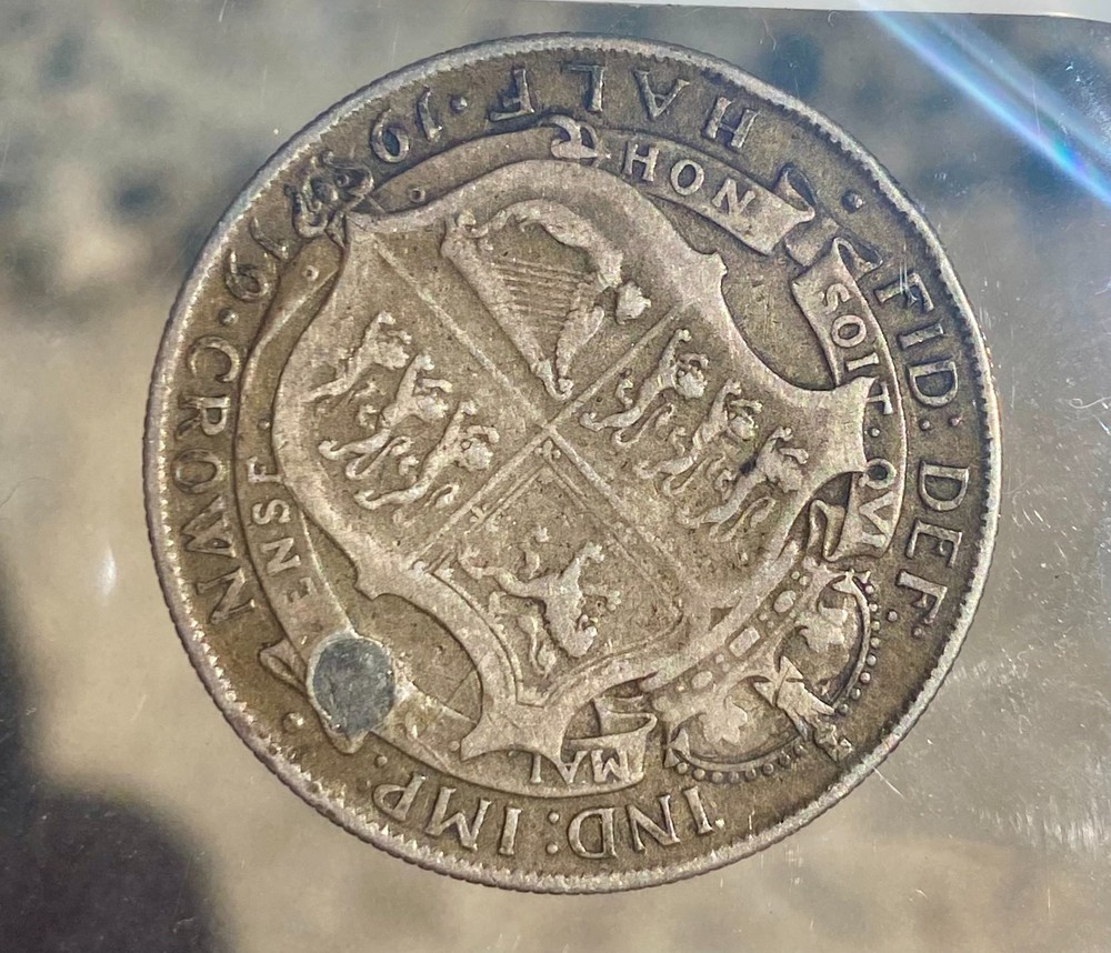 1919 Great Britain George V Silver Half Crown