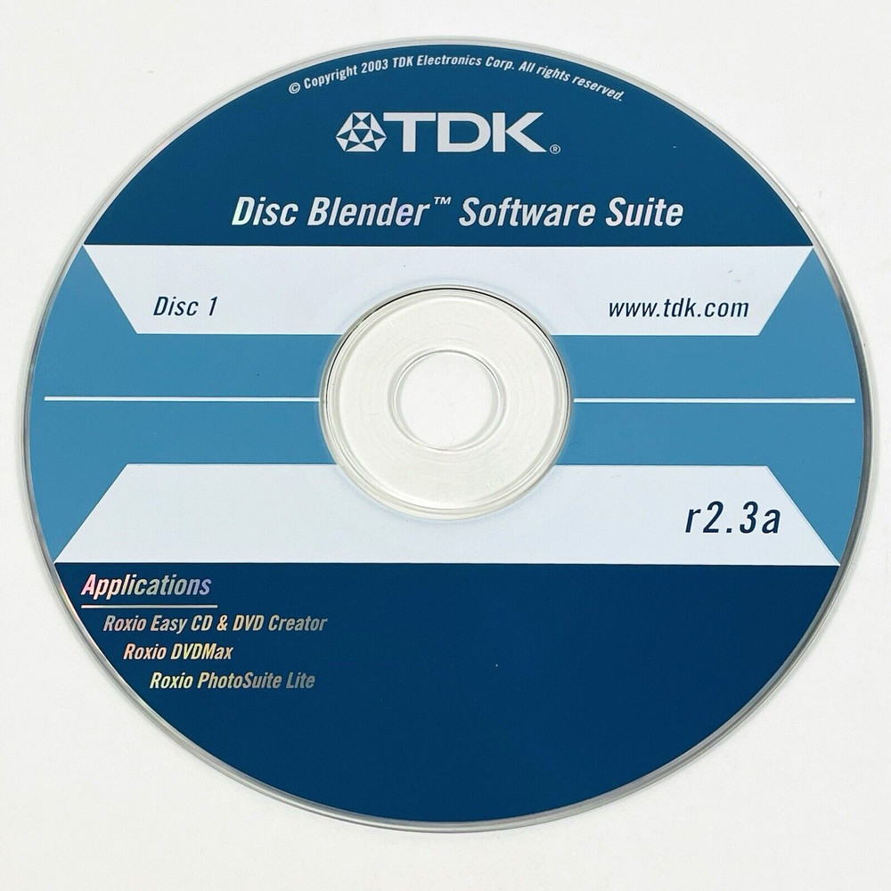 TDK Disc Blender Software Suite Disc 1 CD-ROM r2.3a