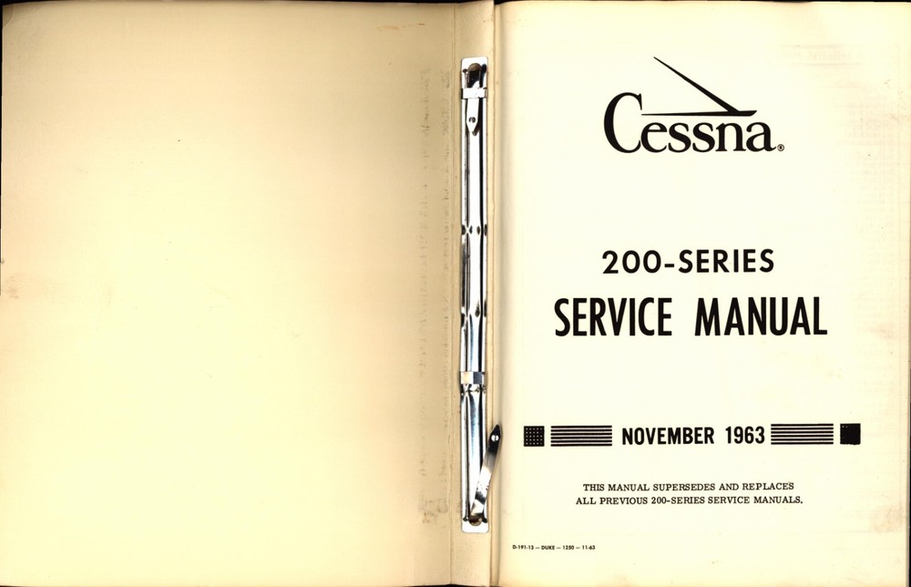 Cessna 200 Series Service Manual