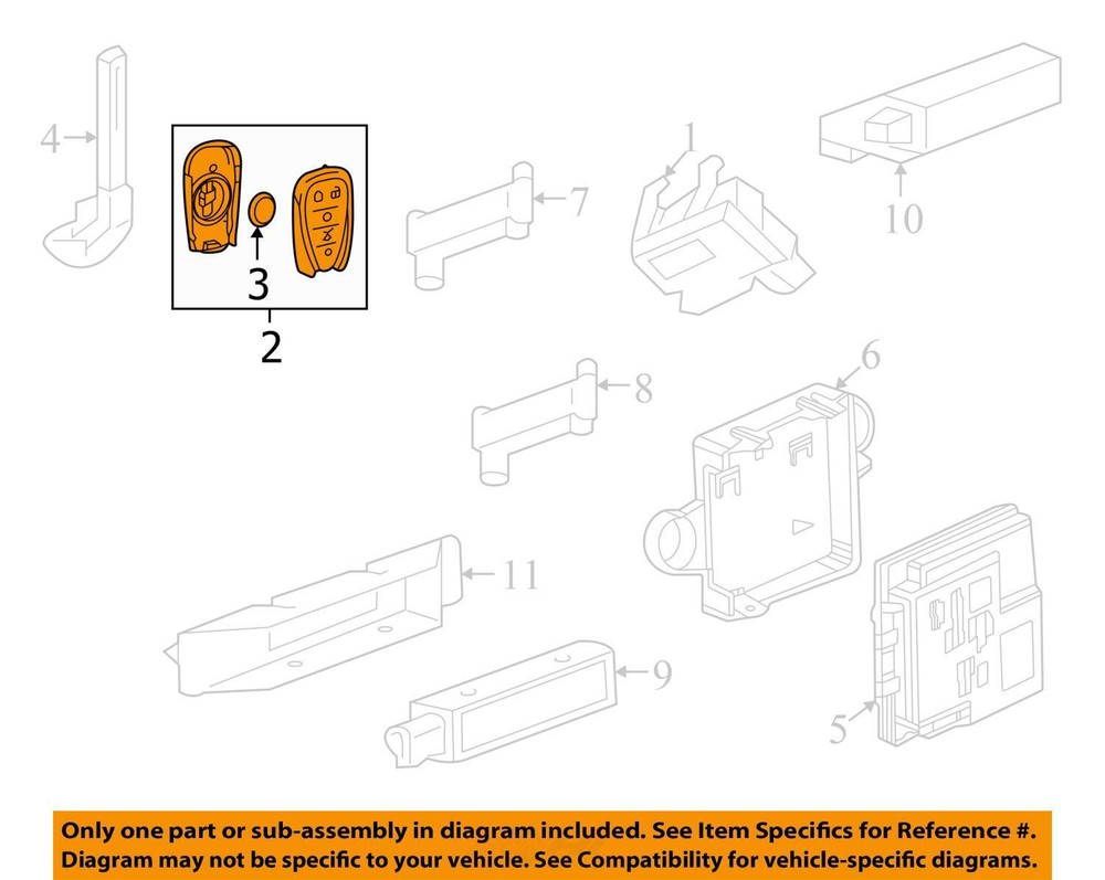 GM OEM 21-22 Trailblazer Keyless Entry Components-Transmitter 13530746