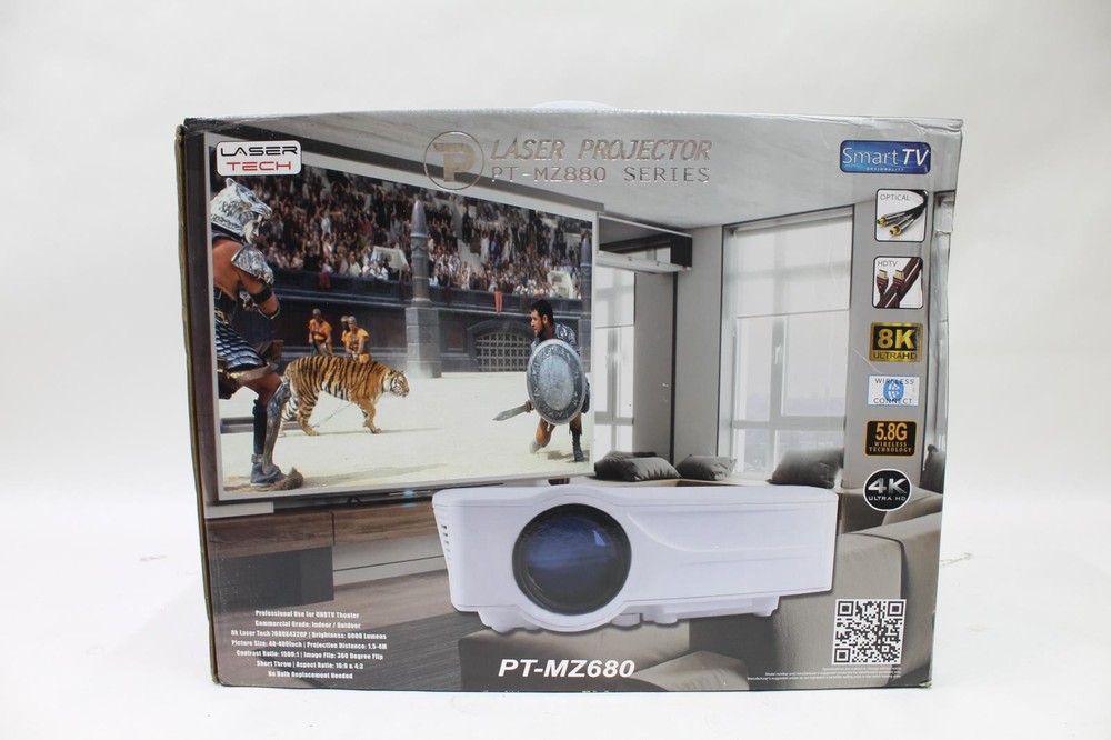 Laser Tech PT-MZ880 Laser Projector, 6000 Lumens