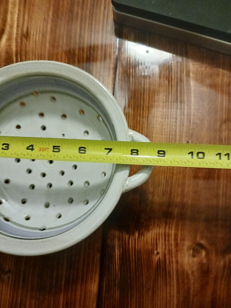 Vintage Pottery Stoneware Strainer