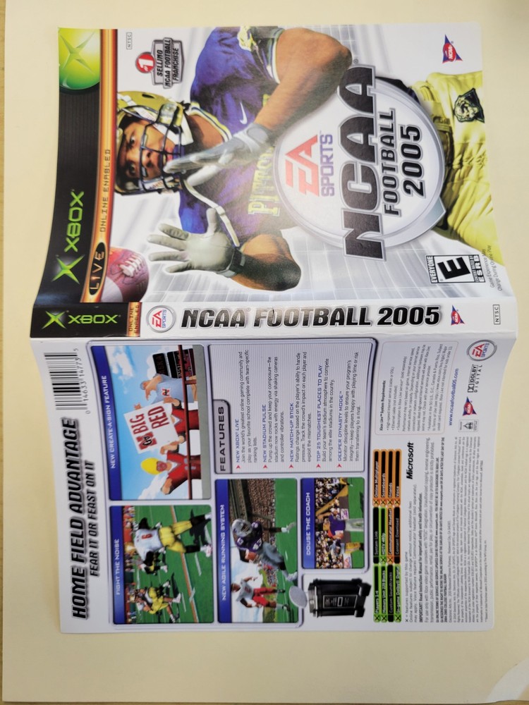 Madden NFL 2005 (Microsoft Xbox, 2004) Case Art Only