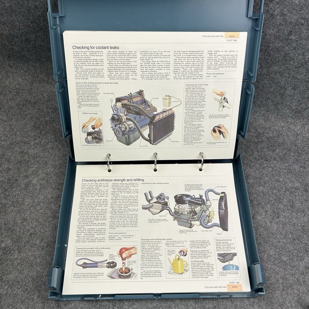 AA Car Maintenance Course Complete All Sheets Drive Publications Blue Case