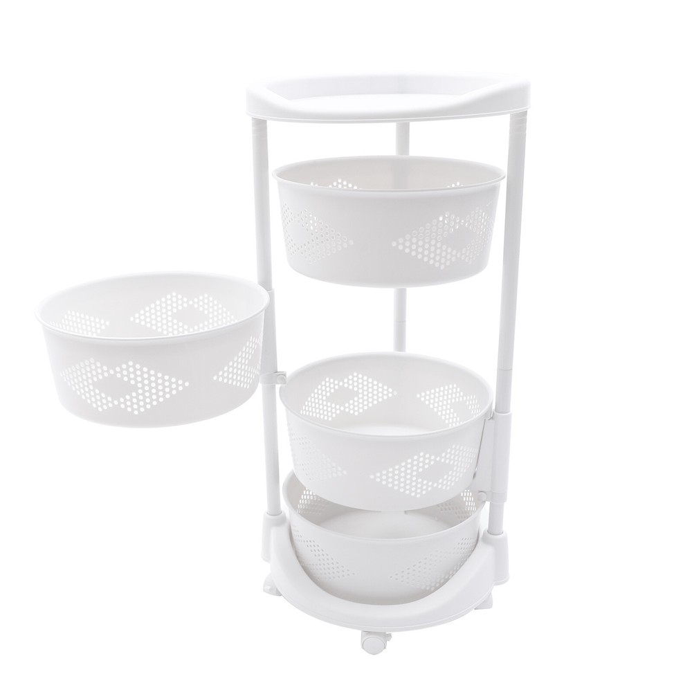 Multi-Layer Vegetable Rotating Basket Rack Fruit Snack Storage Kitchen Organizer