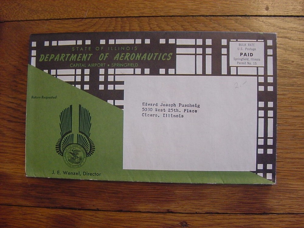 Illinois 1965 aeronautical chart