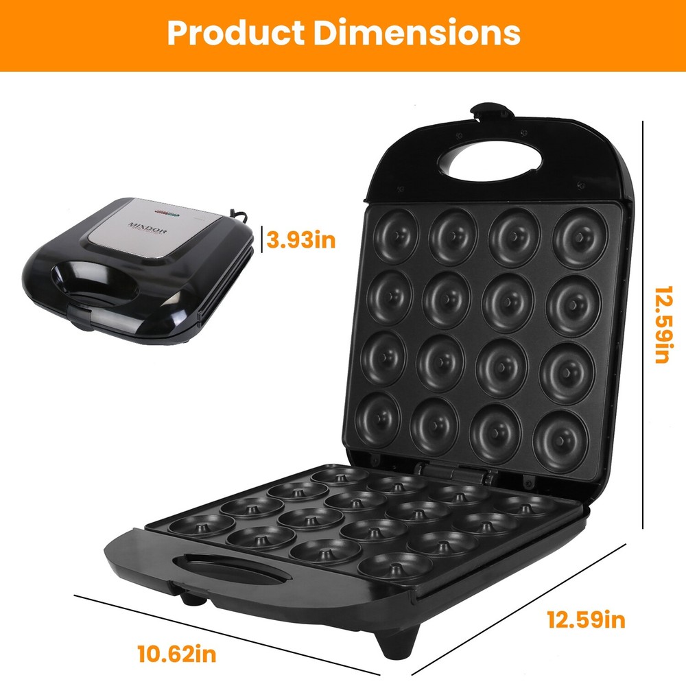 Kitchen Mini Donut Maker Machine Home Non Stick Coating Heating Donut Maker