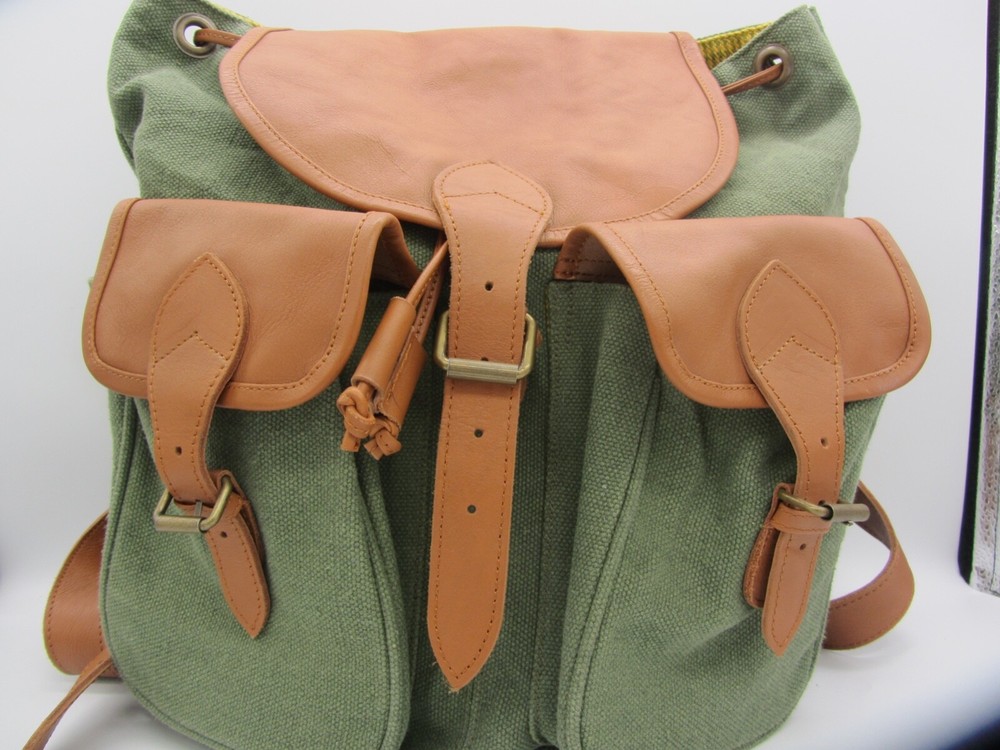 Field BackPack In Hunter Green Canvas New!!