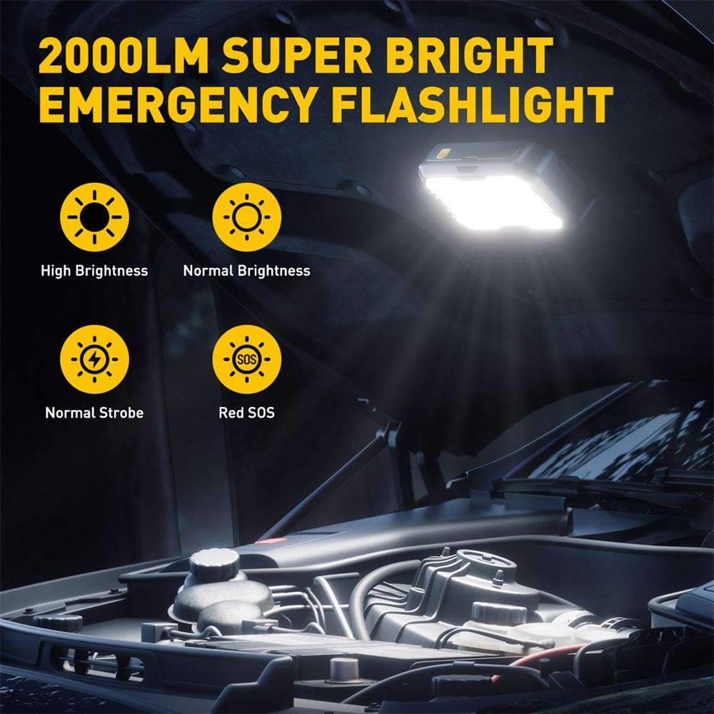 Multi-functional Emergency Car Starter Fast-Charging 12V 10400mAh Portable USB P