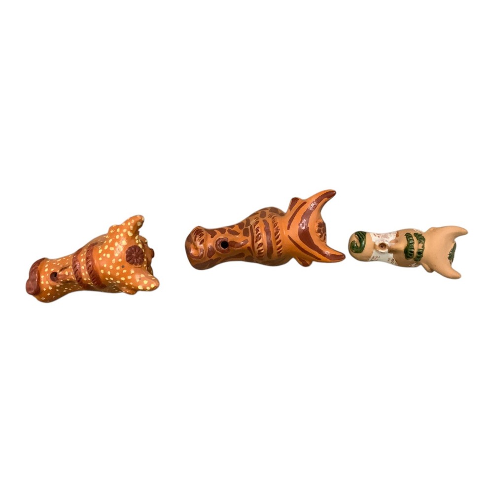 Peruvian Traditional Bull Figurines Set Of 3