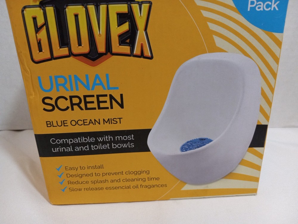 Glovex Urinal Screen Blue Ocean Mist 10 Pack New
