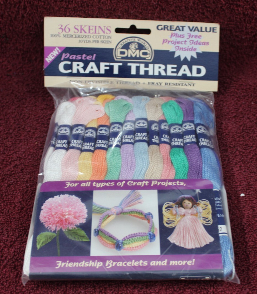 DMC Craft Thread - Pastel Non-Divisible Thread - 36 Skeins