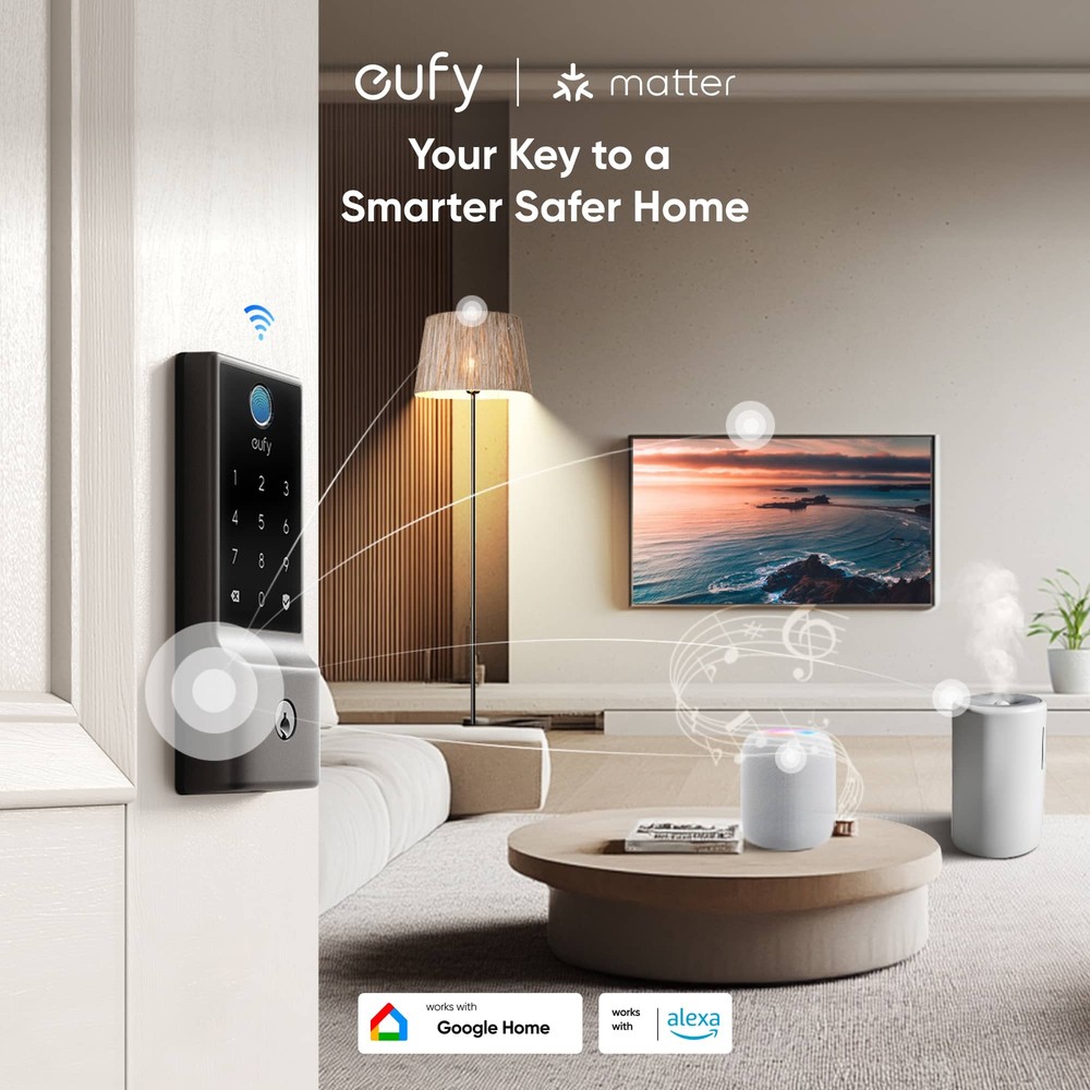 eufy Security - Smart Lock E31 WiFi Replacement Deadbolt Unlock with eufy App...