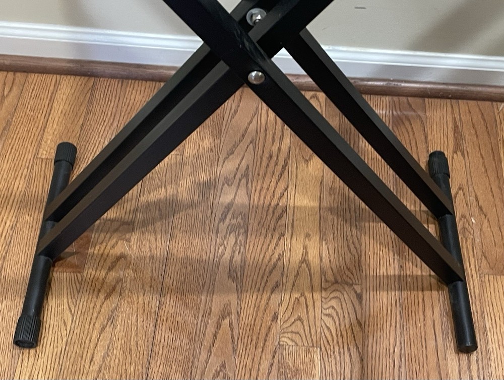 Doublebraced Keyboard X Stand Adjustable Black