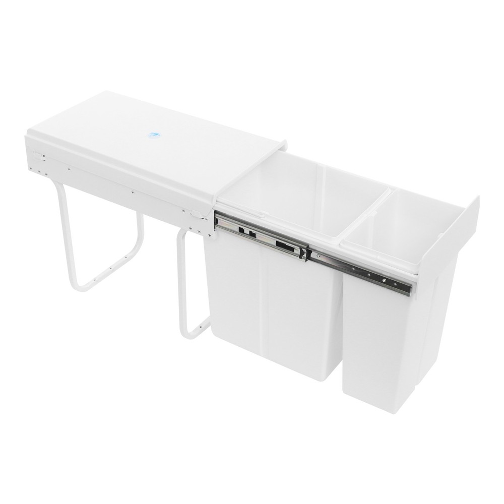 Pull Out Under Cabinet Trash Can 10L+20L Cabinet Garbage Can Ordinary Rail