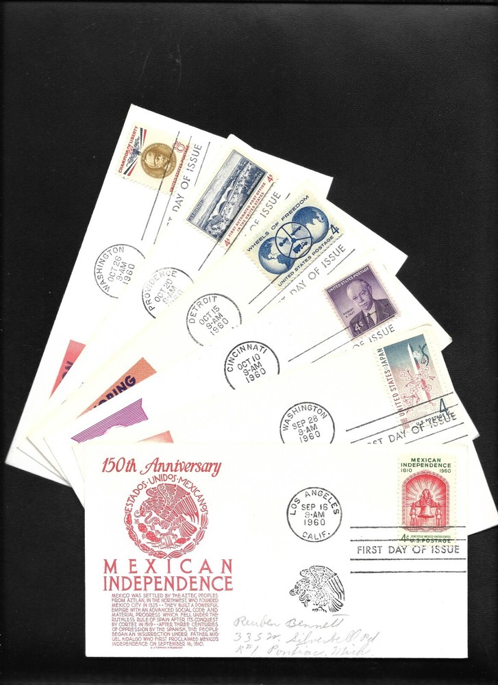 US FDC 1960 Year Set 40 First Day Covers All Cacheted With Addresses |