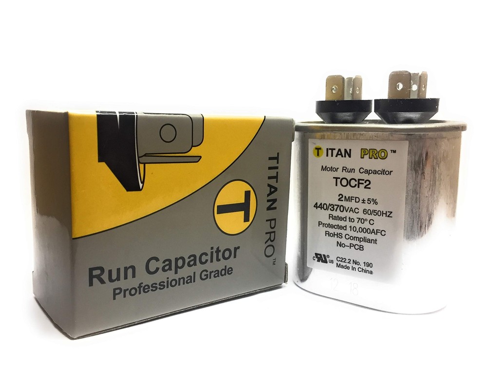 Motor Run Capacitor 2 MFD 2-3/4 in. H