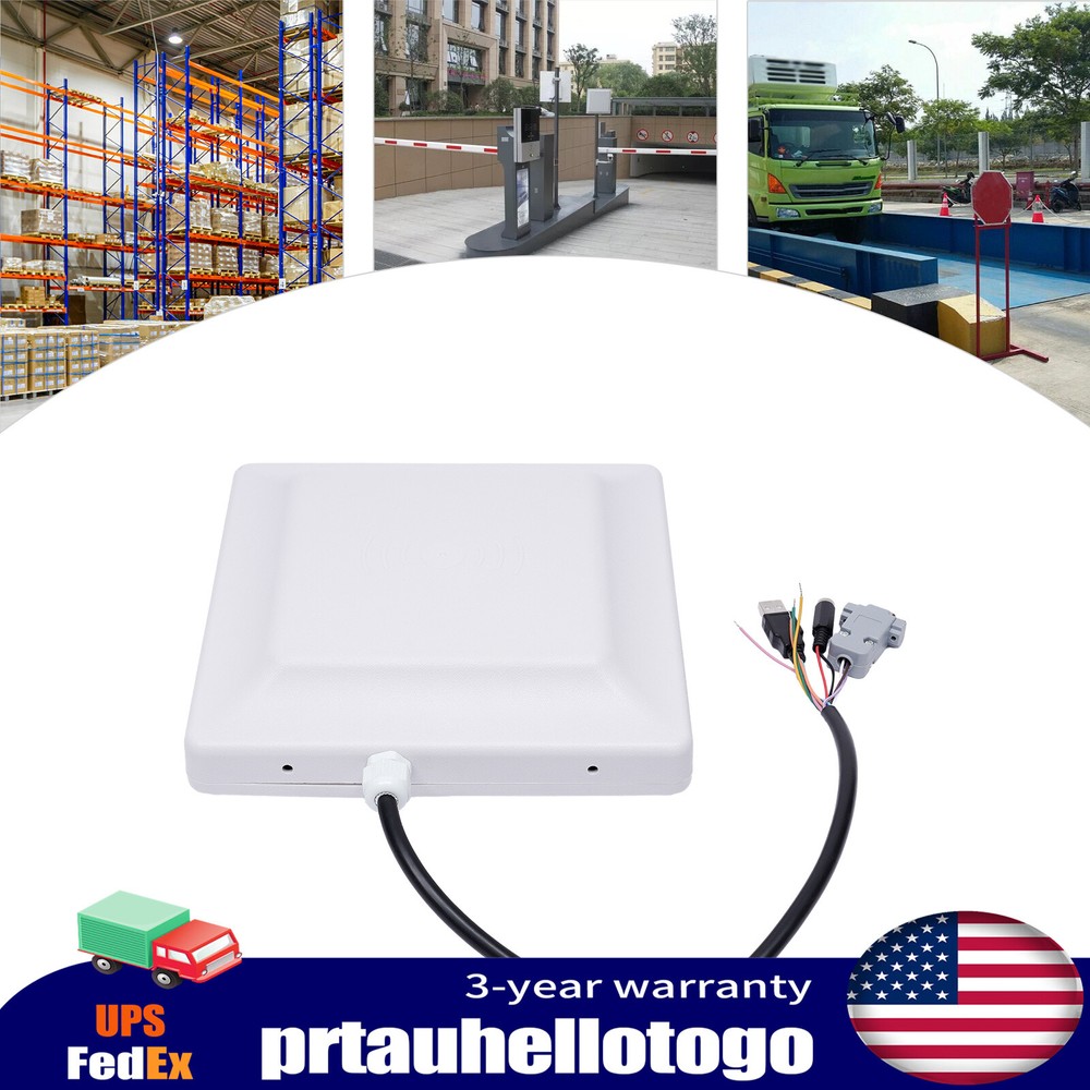UHF RFID Long Range Card Reader for Parking Barrier Gate Access Control Kit NEW