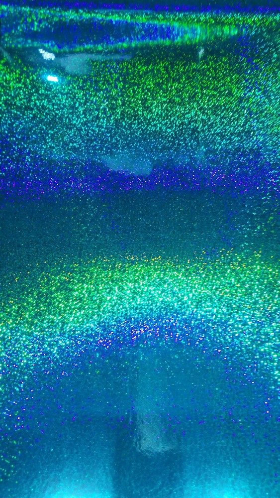 Teal Sequins Sign Vinyl 24" x 6 ft
