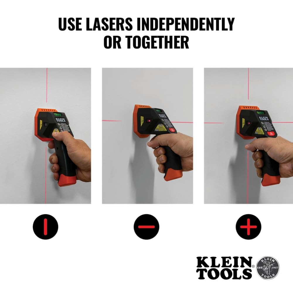 Klein Tools ESF150LL Electronic Stud Finder with Cross-Line Lasers, Bubble...