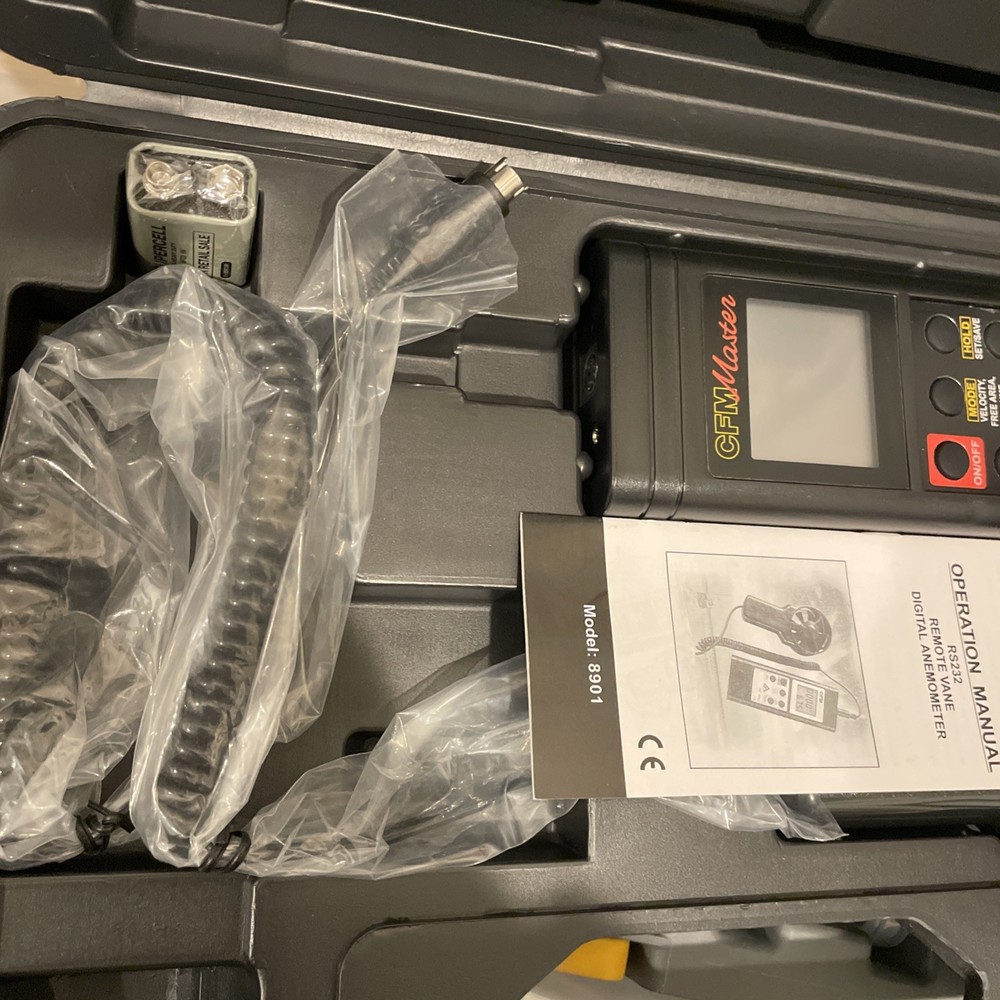 General Tools DCFM8901 Digital Air Flow Meter, Digital anemometer, RS232 Output