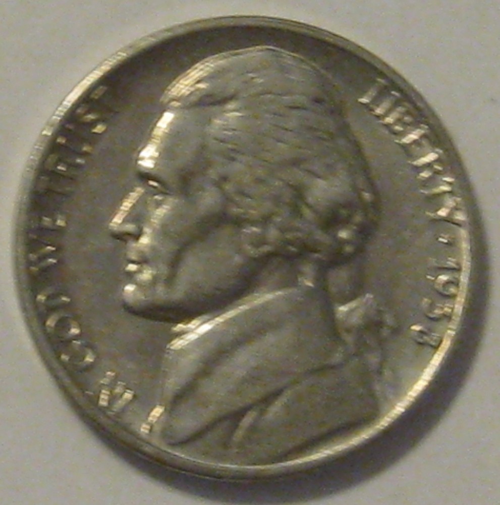 1938 JEFFERSON NICKEL, EXTRA FINE!!!