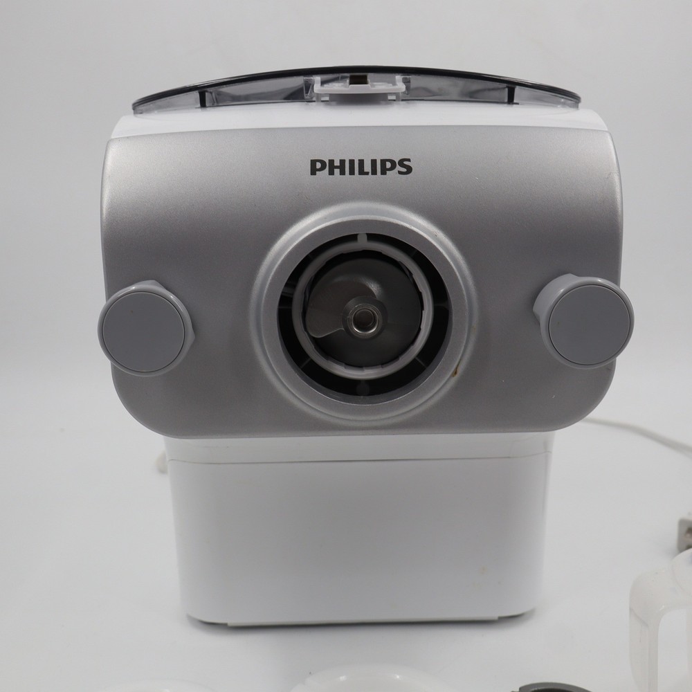 Philips Pasta Maker HR2375/06 White Silver Automatic Noodle Machine 4 Discs