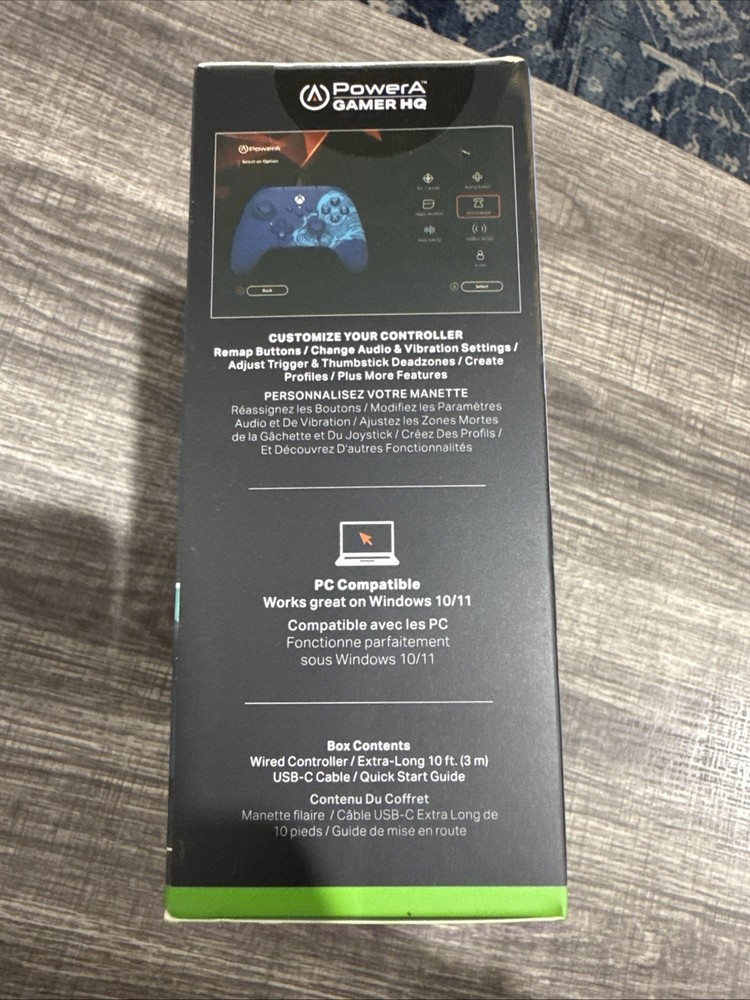 PowerA Advantage Wired Controller for Xbox Series X|S - Blue Wave Box Damage