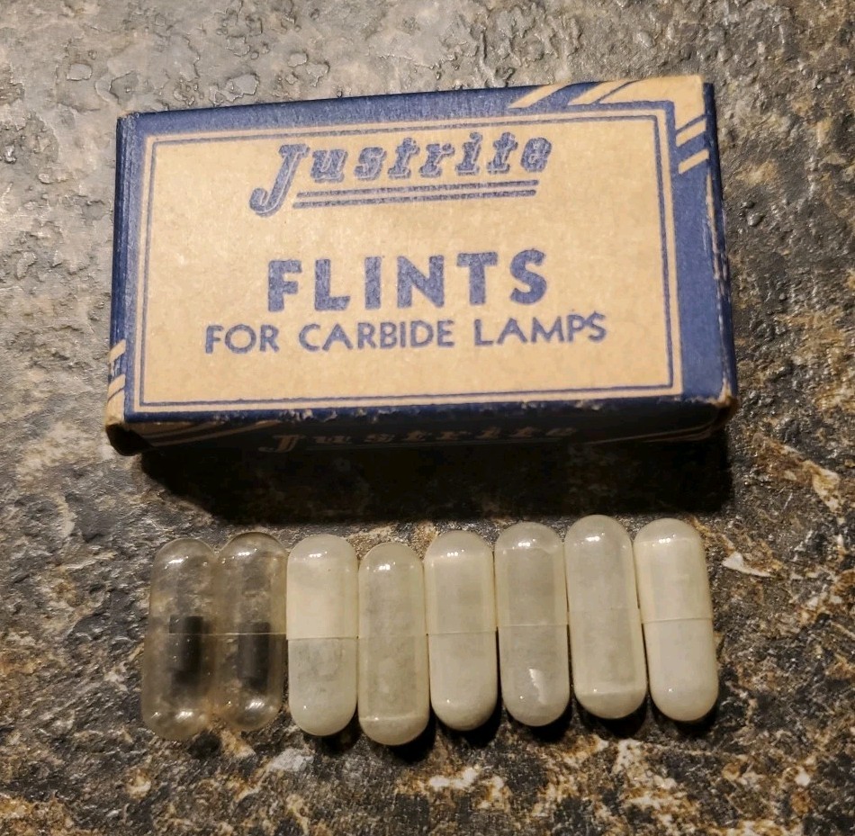 Justrite Flints In Box No. 172 for Miner's Lamps Read Description