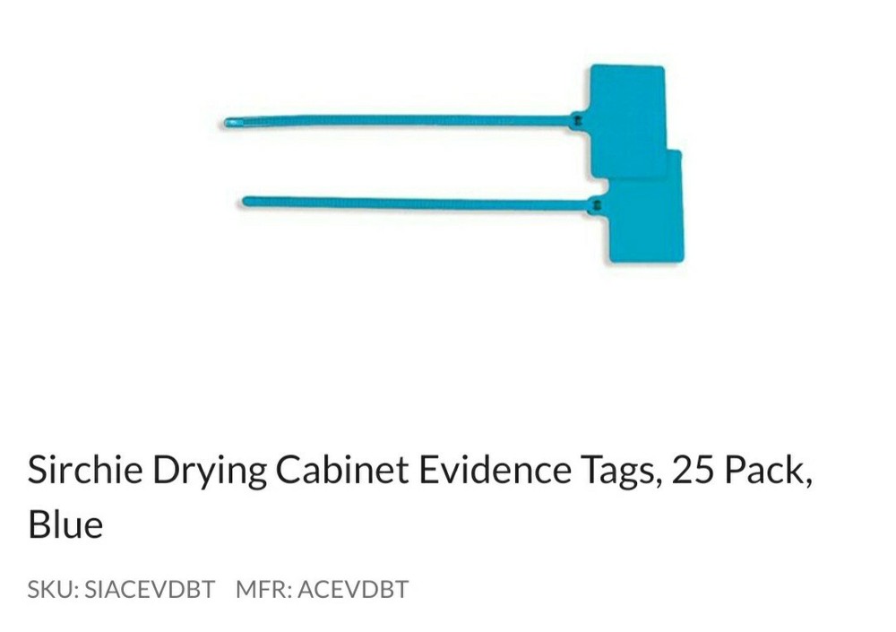 Sirchie Blue Evidence Tags 25 Ea ACEVDBT