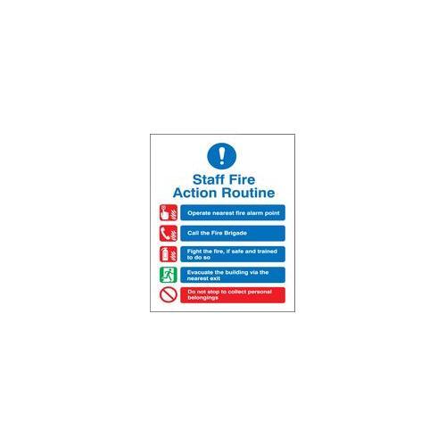 RT06951 Sign Fire Bracket Action Photoluminescent Rigid Plastic 31439E