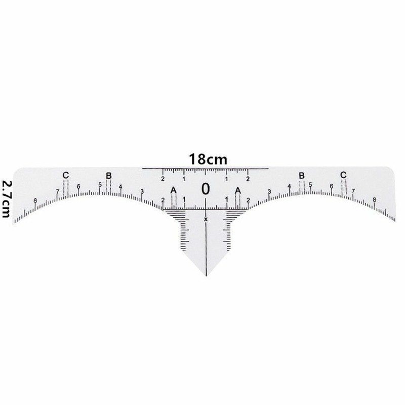 3D Microblading Permanent Makeup Eyebrow Ruler Disposable Sticker Tattoo Stencil