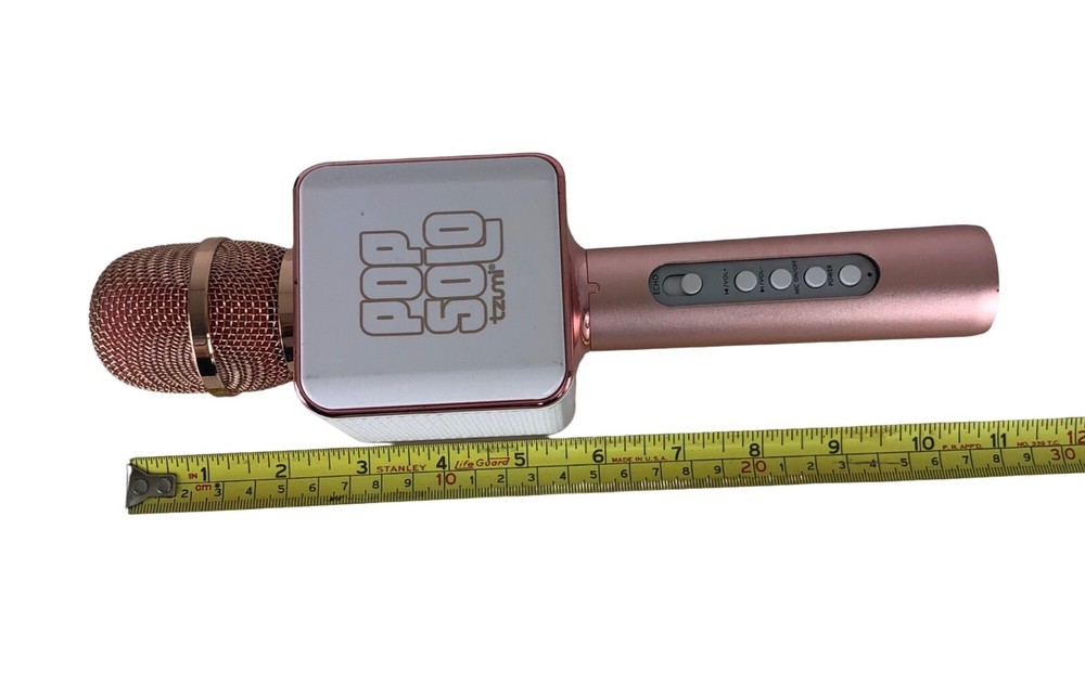 Pop solo Glow Bluetooth LED Rose Gold Karaoke Microphone & Speaker